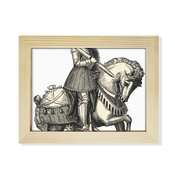 medieval knights of eu line drawing desktop photo frame picture art decoration painting 6x8 inch