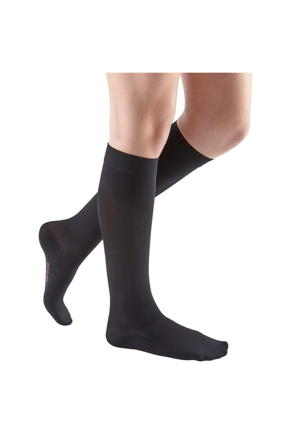 mediven Comfort, 20-30 mmHg, Calf High, Closed Toe - Black, VI-Extra Wide - Petite