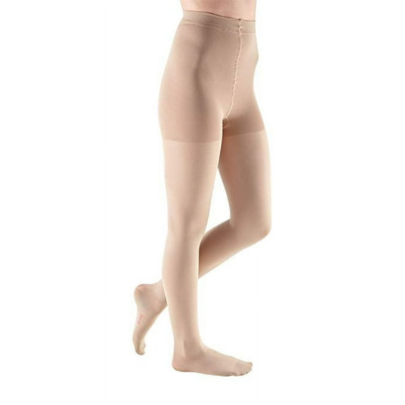 mediven comfort for Men & Women, 20-30 mmHg Maternity Panty Closed Toe Compression Stockings, Sandstone, I-Standard