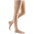 thumbnail image 1 of mediven comfort 30-40 mmHg Thigh High w/Lace Silicone Top Band Open Toe Compression Stockings, Natural, VI-Standard, 1 of 5