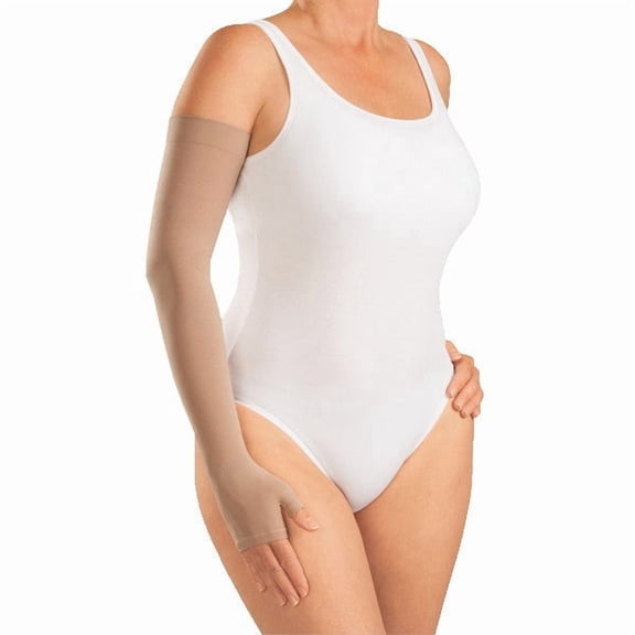 mediven Harmony 30-40 mmHg Compression Armsleeve w/Gauntlet, Caramel, III (Extra-Wide)-Standard