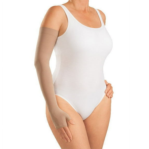 mediven Harmony 30-40 mmHg Compression Armsleeve w/Gauntlet, Caramel, V (Extra-Wide)-Standard