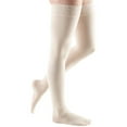 thumbnail image 1 of mediven comfort 15-20 mmHg Thigh High w/Lace Silicone Top Band Closed Toe Compression Stockings, Wheat, IV-Standard, 1 of 6