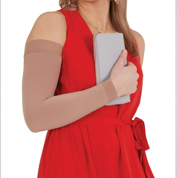 mediven comfort for Men & Women, 15-20 mmHg Compression Arm Sleeve, Caramel, V (Extra Wide)-Standard