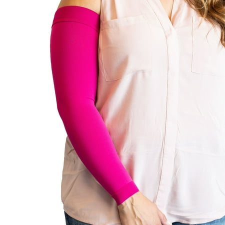mediven comfort for Men & Women, 15-20 mmHg Compression Arm Sleeve, Magenta, VI (Extra Wide)-Standard