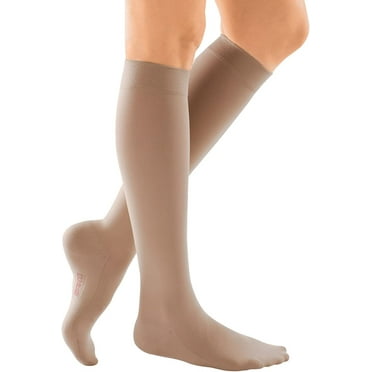 mediven comfort for Men & Women, 20-30 mmHg Calf High Closed Toe Compression Stockings, Wheat, IV-Standard
