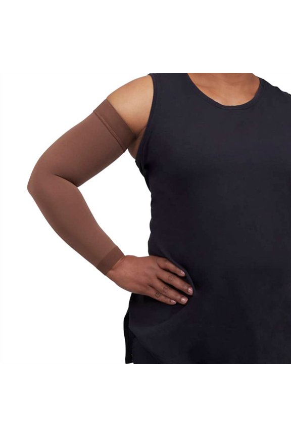 ven comfort for Men & Women, 20-30 mmHg Compression Arm Sleeve, Java, IV (Extra Wide)-Long
