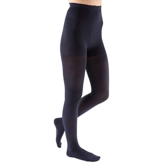 mediven comfort for Men & Women, 30-40 mmHg Panty Closed Toe Compression Stockings, Navy, I-Petite