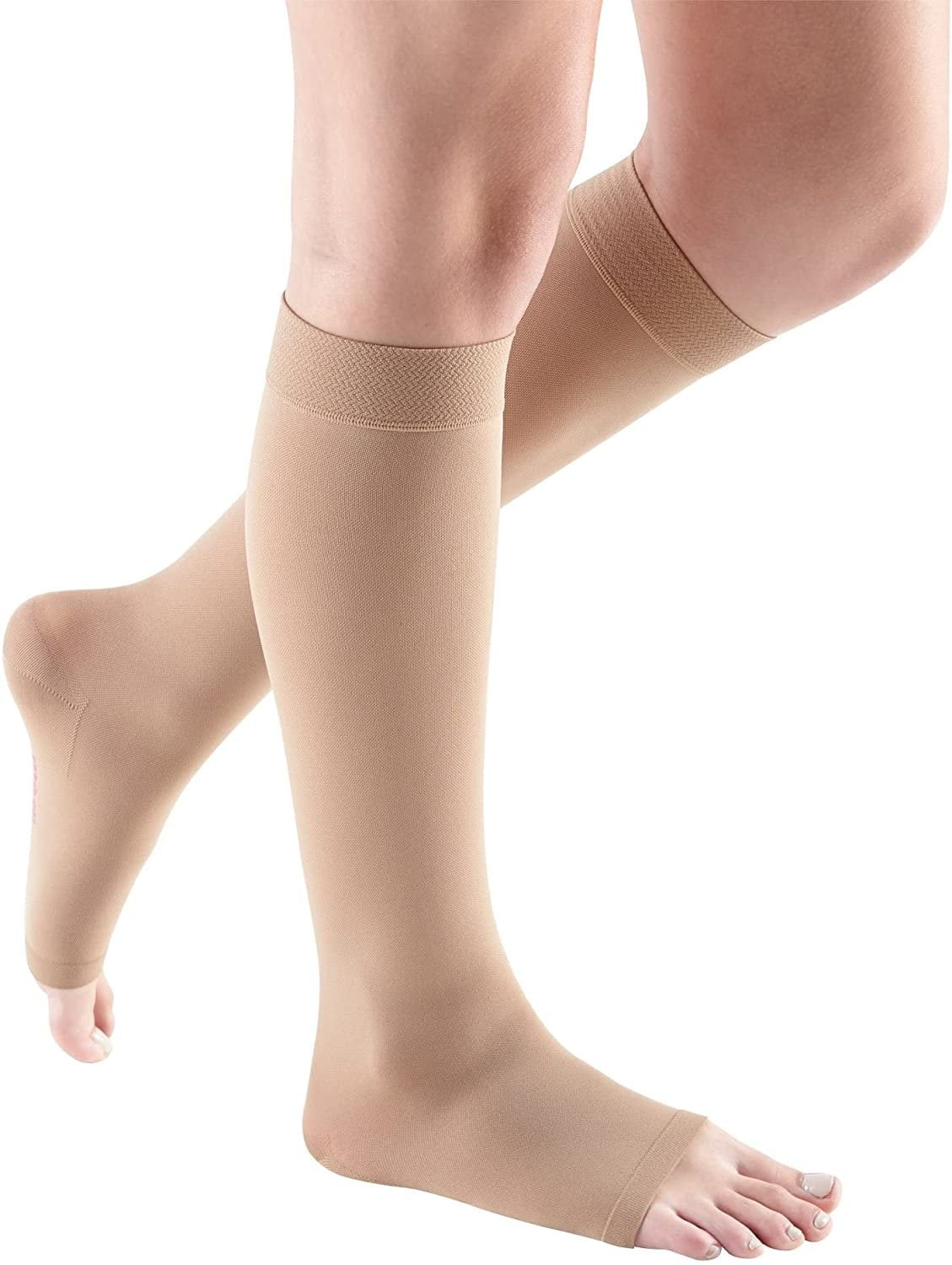mediven comfort for women, 20-30 mmHg, Calf High Compression Stockings, Open  Toe, natural, VI-Extra Wide 