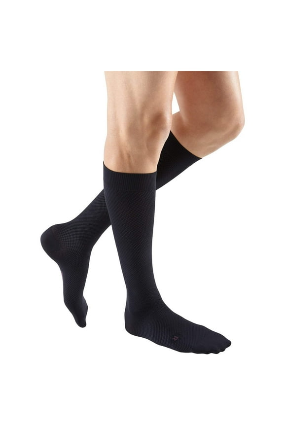 mediven for men select 15-20 mmHg Calf High Closed Toe Compression Stockings, Black, II-Tall
