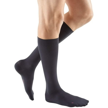 mediven for men select 15-20 mmHg Calf High Closed Toe Compression Stockings, Grey, VI (Extra Wide)-Tall