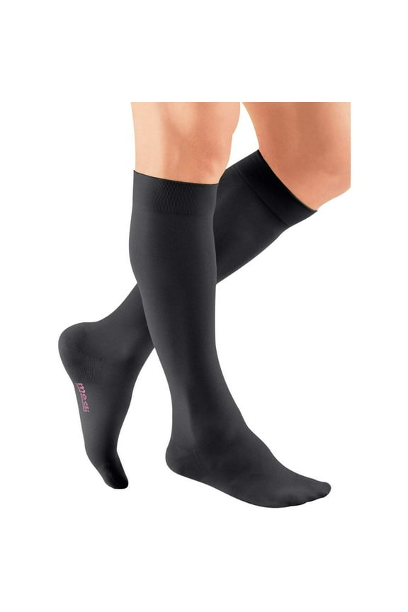 ven plus for Men & Women, 20-30 mmHg Calf High Closed Toe Compression Stockings, Beige, I-Standard