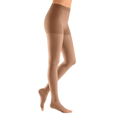 mediven plus for Men & Women, 20-30 mmHg Panty Open Toe Compression Stockings, Beige, I-Standard