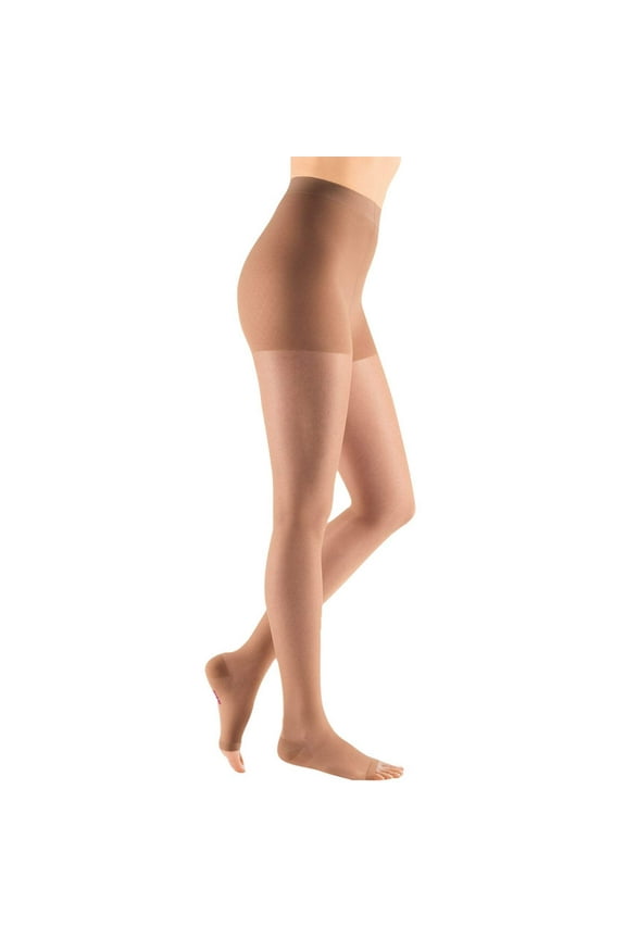 ven sheer & soft for Women, 30-40 mmHg Panty Open Toe Compression Stockings, Natural, I-Standard