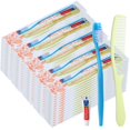 meekoo 200 Set Disposable Toothbrushes with Toothpaste and Comb Individually Wrapped Bulk