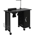 mefeir Manicure Table Nail Desk with Electric Downdraft Vent, Beauty