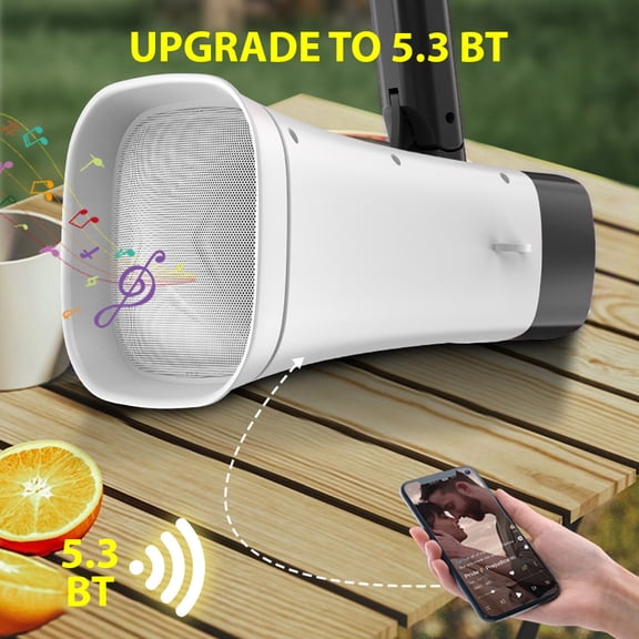 megaphones Solar Powered Megaphone PA Speaker with Lighting Function Suitable for Public Speaking Events