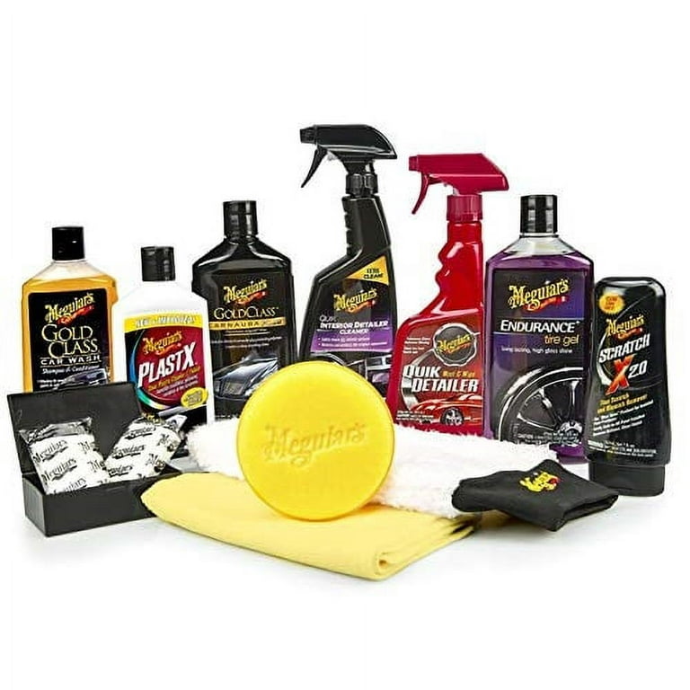 Meguiar's Complete Car Care Kit - The Ultimate Car Detailing Kit for a  Showroom Shine - Includes Products for Cleaning and Detailing for the  Interior