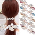 thumbnail image 1 of meidiya Crystal Hair Claw Clip Rhinestone Pearl Hair Clips Hair Barrettes Spring Clip Bridal Wedding Formal Event Jewelry Accessory for Women and Girl, 1 of 8