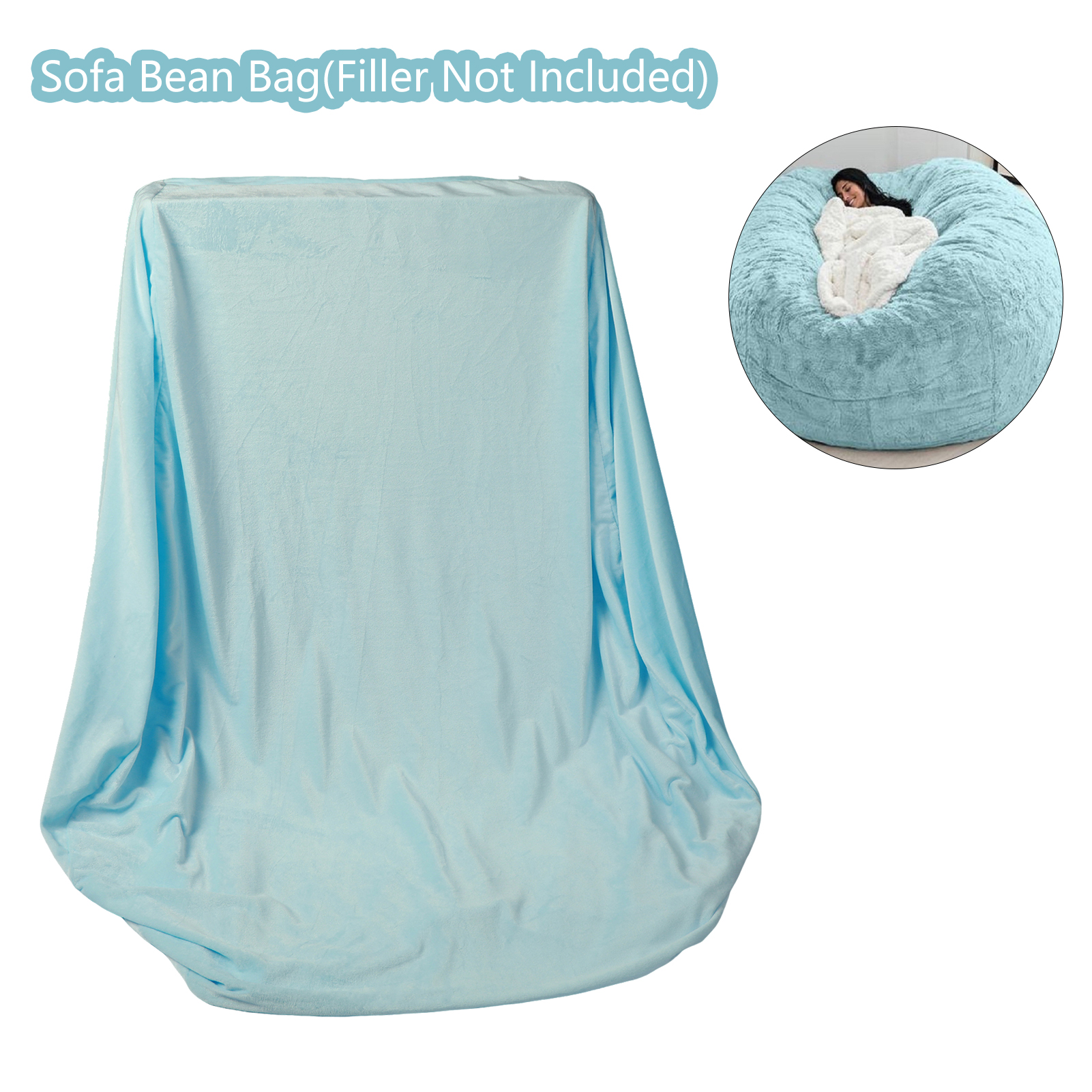 meijuhuga Sofa Bean Bag No Filler Soft Washable Comfortable Anti-fading Wear Resistant High ...