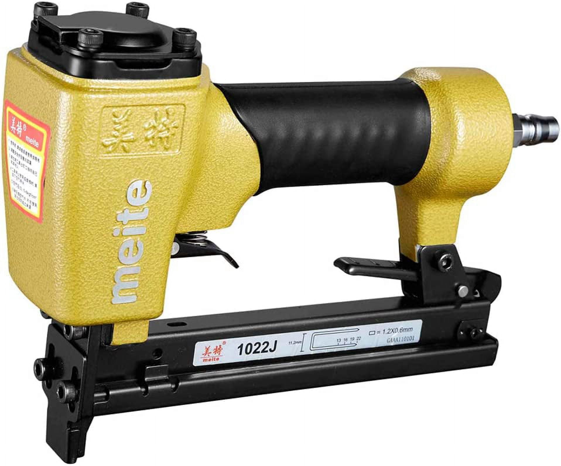 meite 1022J Pneumatic Upholstery Stapler Fine Wire Staple Gun, Uses 20