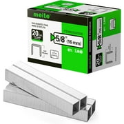 MEITE 5,040 Pcs Upholstery  Staples, 20 Gauge 1/2" Crown 5/8" Length Galvanized Fine Wire Staples for Upholstery, 50 Series
