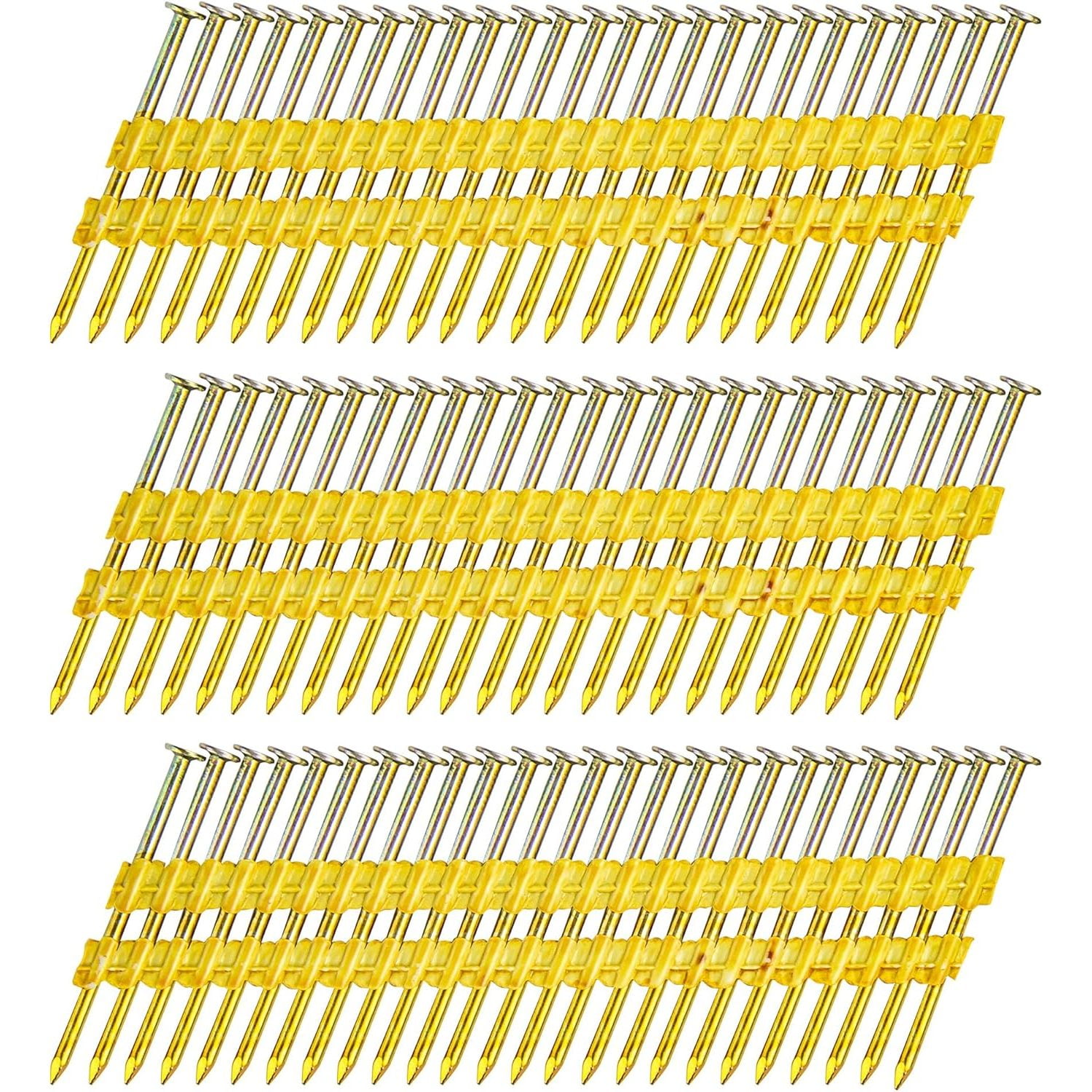 meite 21 Degree Framing Nails, 2-3/8 Inch x 0.113 Inch, Round Head, Galvanized, Smooth shank, Plastic Strip Collated Framing Nails for 21 Degree Framing Nailer Gun (2,000 Counts)