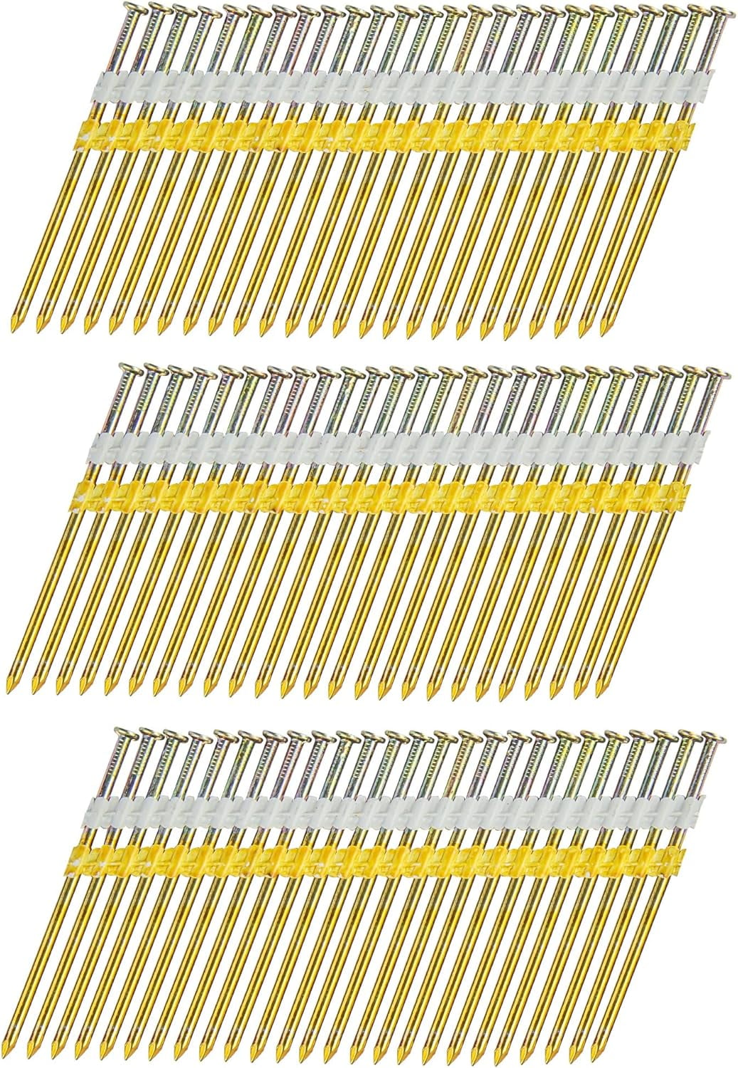 meite 21 Degree Framing Nails, 3-1/2-Inch x 0.131-Inch Round Head Plastic Strip Collated Framing Nails Smooth Shank Nails for Framing Nailer Gun (2,000 Counts)