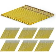 meite 28 Degree Framing Nails, Offset Round Head 3-1/4-Inch × .131-Inch Bright Coated Wire Weld Collated Nails Smooth Shank Framing Nails for Framing Nailer Gun (2,000 PCS)
