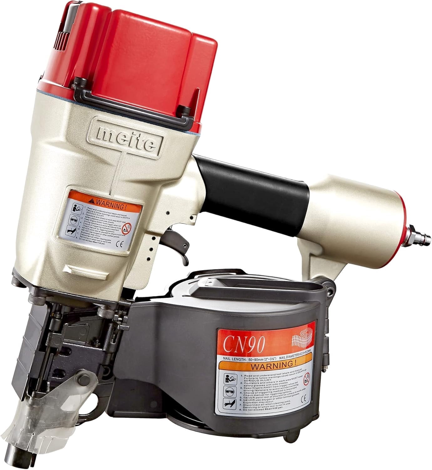 MEITE CN90 Pneumatic Coil Siding Nailer Nail Gun