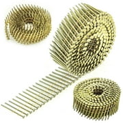 MEITE 14,000 Counts Coil Siding Nails 15 Degree 1-3/4" Length Ring Shank Full Round-Head Wire Collated
