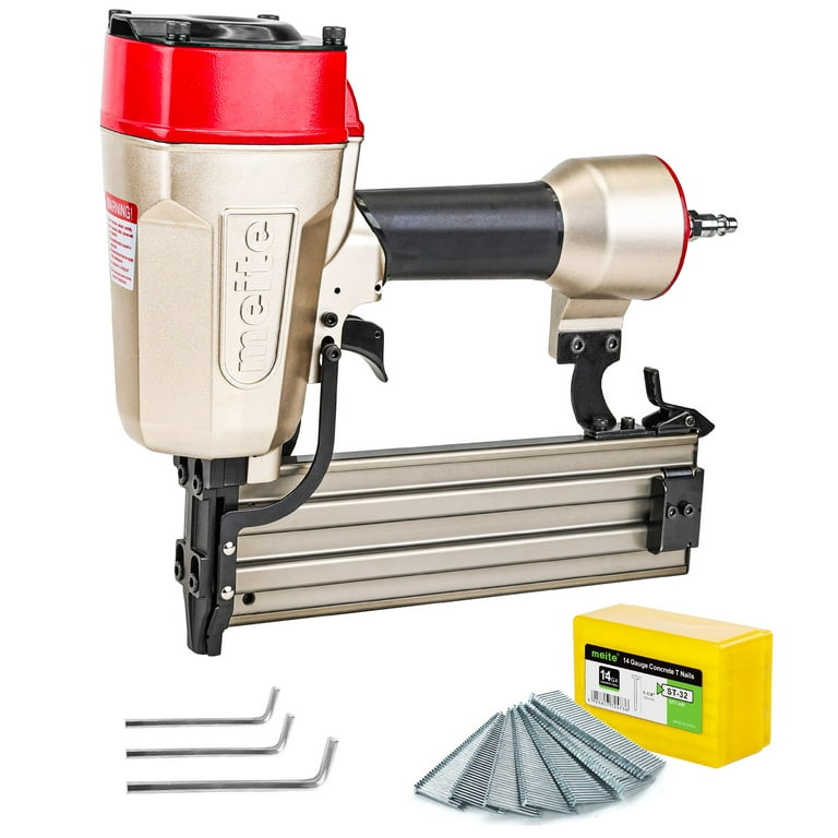 meite Concrete T Nailer with 400 PCS 1-1/4 Inch Concrete Nails