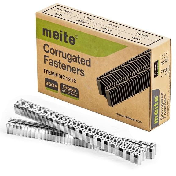 meite MC1212 1/2-Inch Crown Wide 1/2-Inch Length Micro Corrugated Fastener Staples 10,000 Pieces