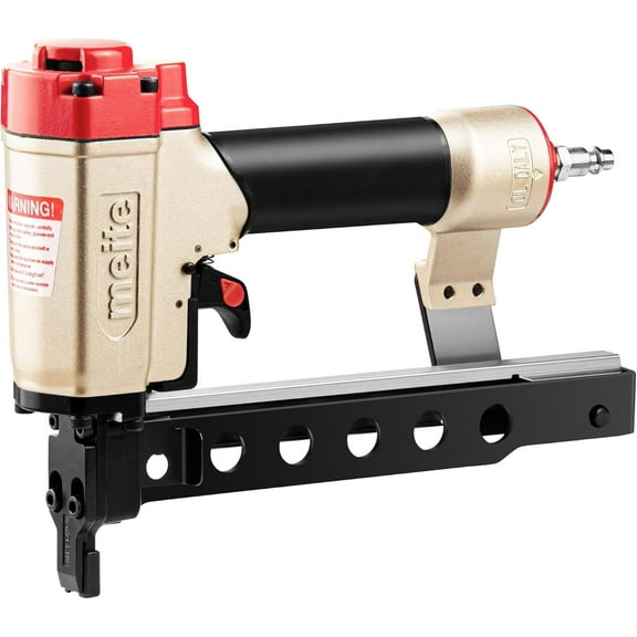 MEITE MT432KLM 18 Gauge Narrow Crown Stapler, 1/4-inch Crown Medium Wire Stapler, Accepts 5/8-Inch up to 1-1/4-Inch Length Staples, for Furniture and Interior Decoration