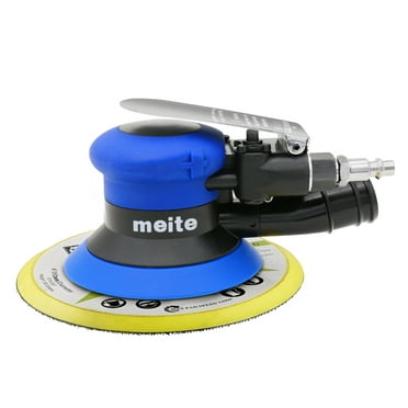 meite MT5106V Air Random Orbital Sander 6", Pneumatic Palm Sander Heavy Duty for Wood, Metal, Composites, Car/Auto Body Work