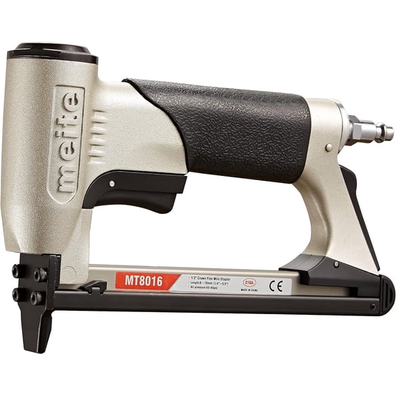 MEITE MT8016 Pneumatic Staple Gun 21 Gauge 1/2" Crown 1/4" - 5/8" Length (80 Series) Upholstery Stapler