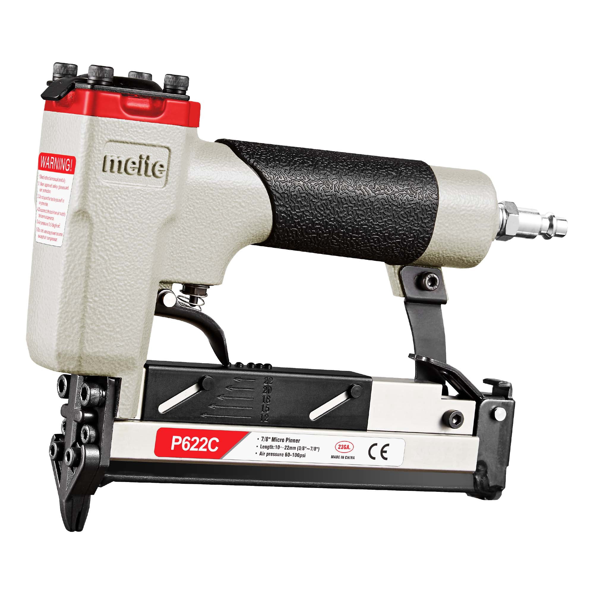 MEITE P622C Pneumatic Micro Headless Pin Nailer 23 Gauge 3/8" to 7/8" Length
