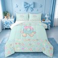 thumbnail image 1 of meiyoeat 3D Gradient Monogram R Print Full Size Comforter SetsFlower Rainbow Initial Alphabet Theme Bedding Comforter Set For Girl,Reversible,3pcs,1 Comforter and 2 Pillowcases, 1 of 7