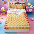 thumbnail image 1 of meiyoeat Abstract Ice Cream Baseball Zipper Full Size Comforter Sets with Fitted Sheet and 2 Pillowcases For Boys,Kids Ball Games Theme Zipper Bedding Set,Polkadot Reversible,4-Piece, 1 of 7