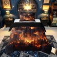 thumbnail image 1 of meiyoeat Ancient Flame Dragon Twin Comforter Sets for Kids Boys Girls, Cartoon Magical Animal Bedding Set, Black Orange, Black Reversible, 2-Piece, 1 Comforter and 1 Pillowcase, 1 of 5