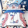 thumbnail image 1 of meiyoeat Ball Sport Games 7-Piece Twin Bedding,Baseball Theme Initial Letter L Bedding Comforter Set For Boy,Reversible, 1 of 7