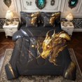 thumbnail image 1 of meiyoeat Black Gold Dragons Twin Bedding for Men Women Boys, Mystic Flame Wildlife Bedding Comforter Set, Black Gold, Black Reversible, 7 Pieces, 1 of 5