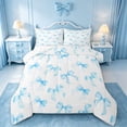 thumbnail image 1 of meiyoeat Blue Coquette Bows Full Size Comforter Sets For Girls,Dreamy Princess Bowknot Bedding Comforter Set For Kids,Reversible,3pcs, 1 of 7
