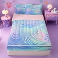 thumbnail image 1 of meiyoeat Blue Swirl Background Zipper Twin Comforter Sets with Fitted Sheet and 2 Pillowcases,Iridescent Abstract Print Zipper Bedding Set For Girl,Reversible,4 Pieces, 1 of 7