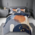 thumbnail image 1 of meiyoeat Bohemian Exotic Style King Size Comforter Sets For Girls,Tropical Abstract Art Comforters King Size,Black Reversible,3pcs, 1 of 7