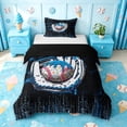 thumbnail image 1 of meiyoeat Boys Baseball Sport Games Twin Duvet Cover,Modern Geometric Honeycomb Pattern Twin Bedding For Kids,Black Reversible,2pcs(No Comforter), 1 of 6