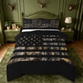 thumbnail image 1 of meiyoeat Boys Personalized Camo Gift Queen Comforter Set For Kids,Outdoor Camouflage Print Comforter Sets Queen,Black Reversible,3pcs, 1 of 7