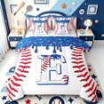 thumbnail image 1 of meiyoeat Boys Personalized Initial E 7-Piece Twin Bedding,Baseball Sport Games Bedding Comforter Set For Ball Lovers,Reversible, 1 of 7