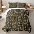 thumbnail image 1 of meiyoeat Camo Initial Letter L Quilt King For Boys,Rustic Farmhouse Hunting Camo King Coverlet Set For Kids,3pcs, 1 of 7