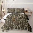 thumbnail image 1 of meiyoeat Camo Letter Print Bed Spread Queen For Kids,Camouflage Alphabet C Design Queen Coverlet Set For Adults,3 Pieces, 1 of 7